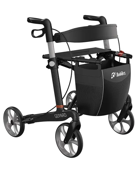 Rollator Gepard L - Carbon - Noir HS 62cm | SanaMob